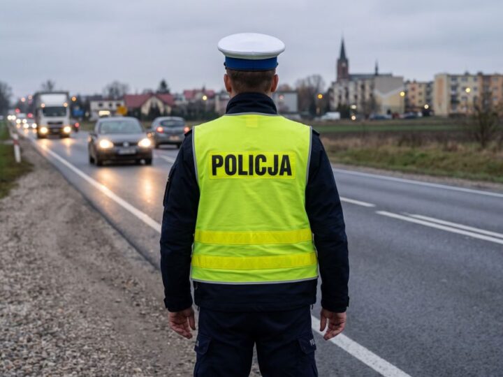 Kierowca lawety ukarany mandatem za niebezpieczne wjechanie na przejazd kolejowy